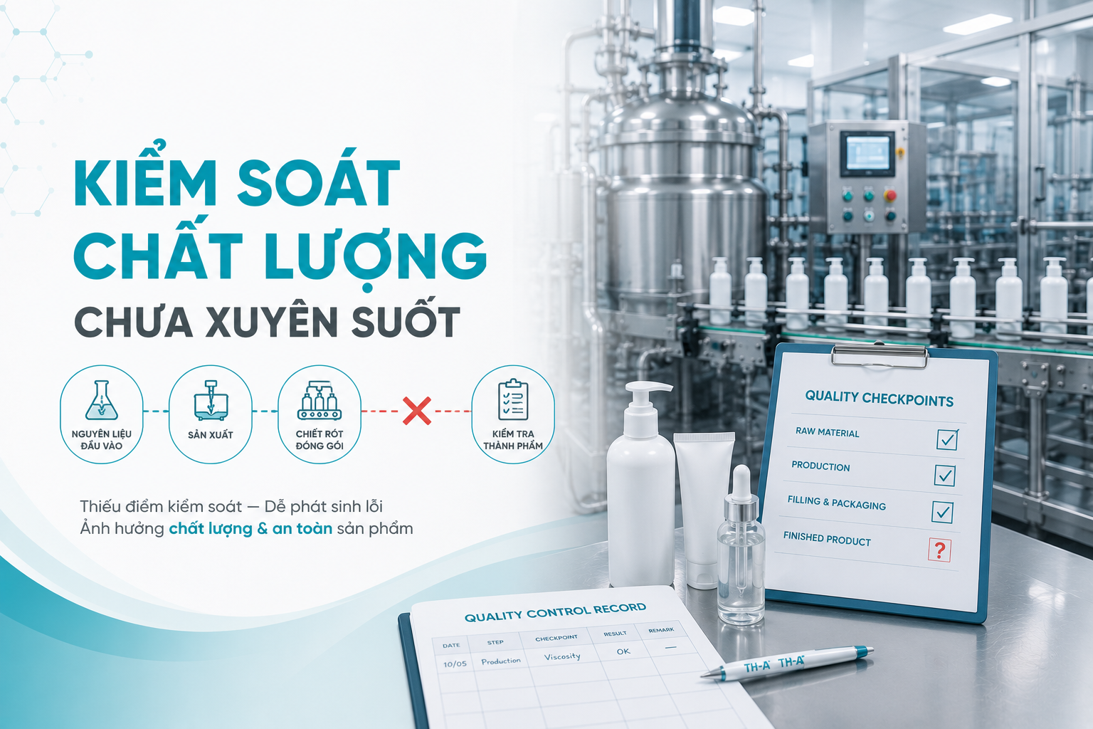 Kiểm soát chất lượng giữa các loại sản phẩm để tránh bị thu hồi một lô