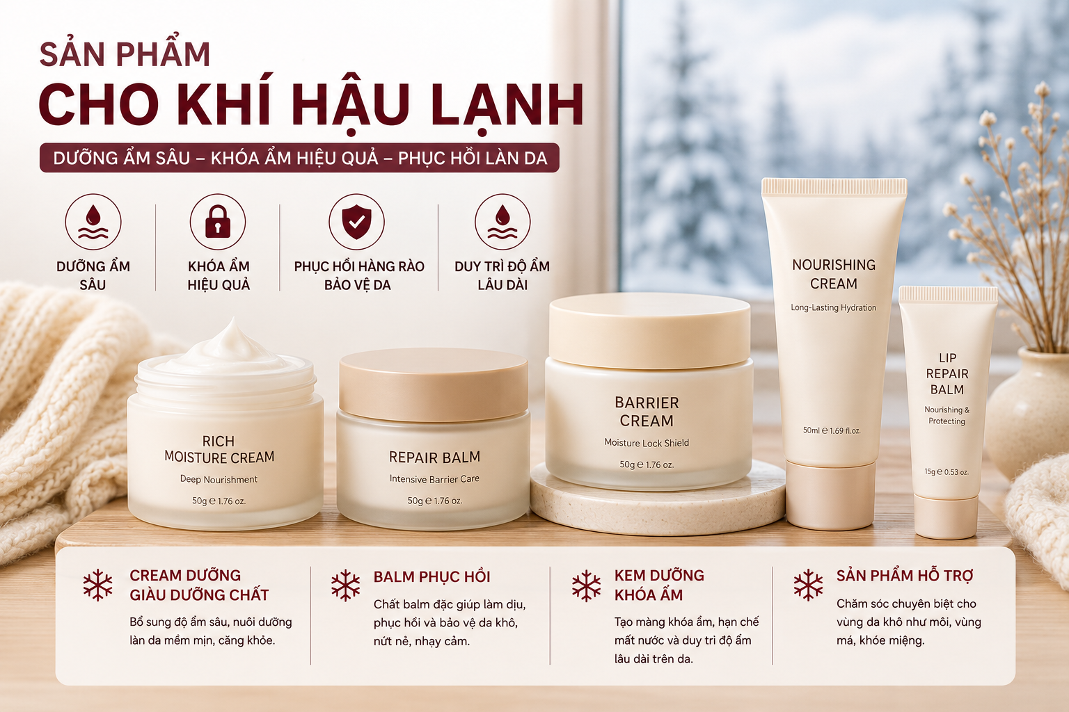 Gia công mỹ phẩm theo khí hậu lạnh tại Tân Hương Cosmetics Lab