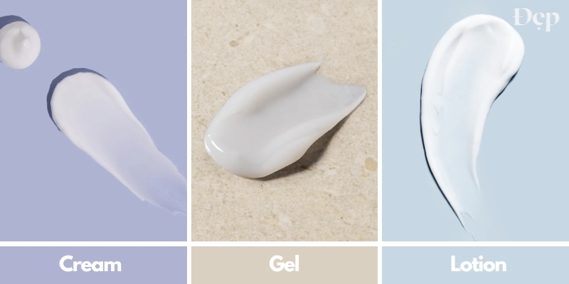Lựa chọn dạng cream, gel hay lotion khi gia công kem dưỡng ẩm